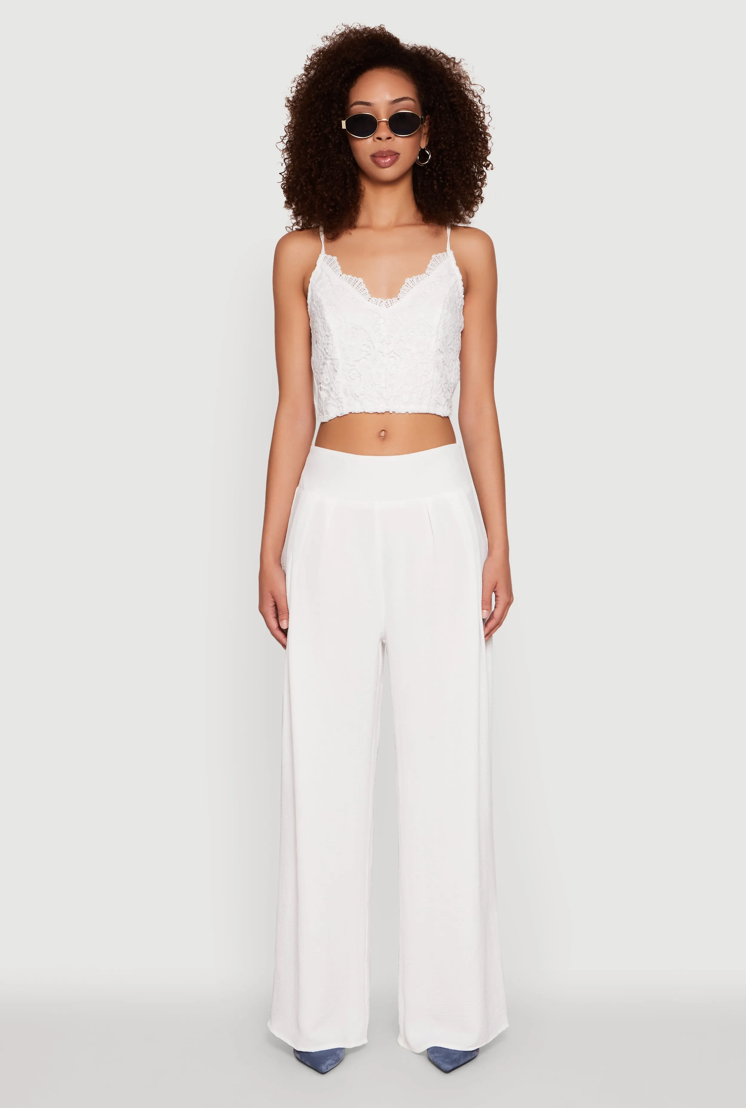 Airy Wide Leg Dress Pants sold by Rainbow