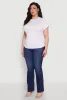 Plus Size Ruched Tabbed Short Sleeve Top sold by Rainbow
