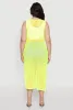 Plus Size Fishnet Side Slit Maxi Tank Top sold by Rainbow