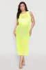 Plus Size Fishnet Side Slit Maxi Tank Top sold by Rainbow