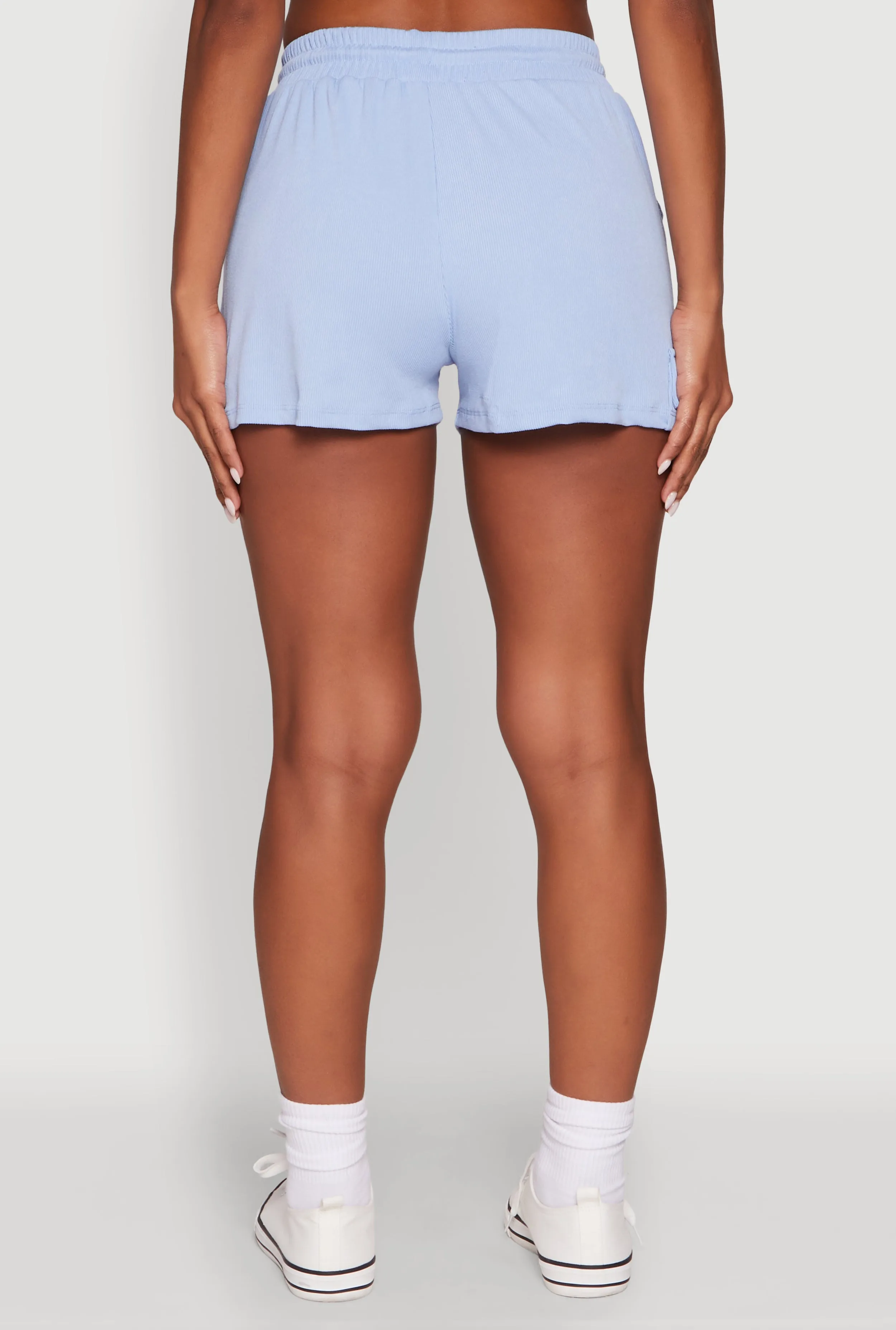 Ribbed Knit Drawstring Shorts sold by Rainbow product image thumbnail 5