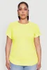 Plus Size Ruched Tabbed Short Sleeve Top sold by Rainbow
