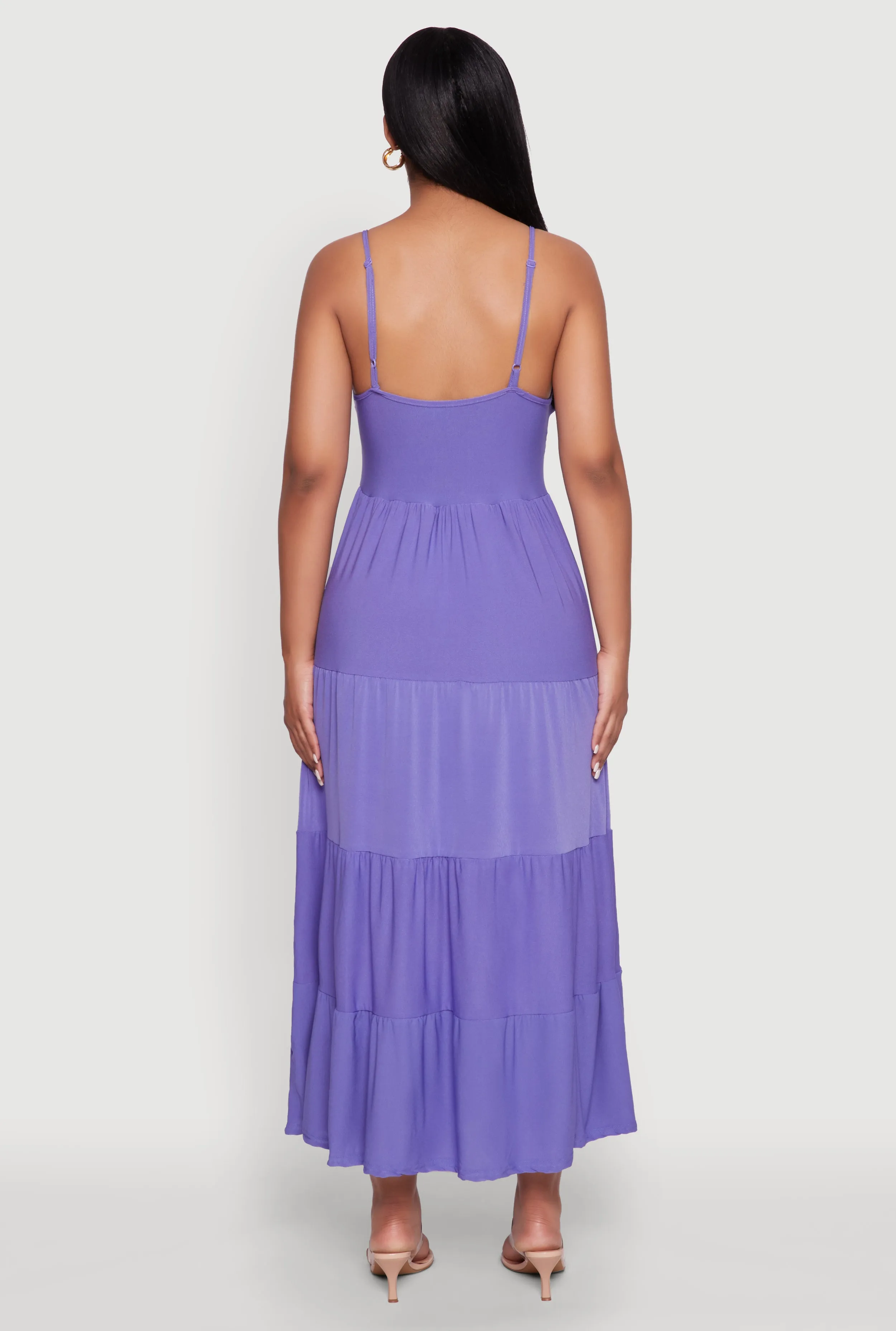 Scoop Neck Tiered Maxi Sundress sold by Rainbow product image thumbnail 5