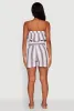 Striped Tie Waist Belted Cargo Pocket Romper sold by Rainbow