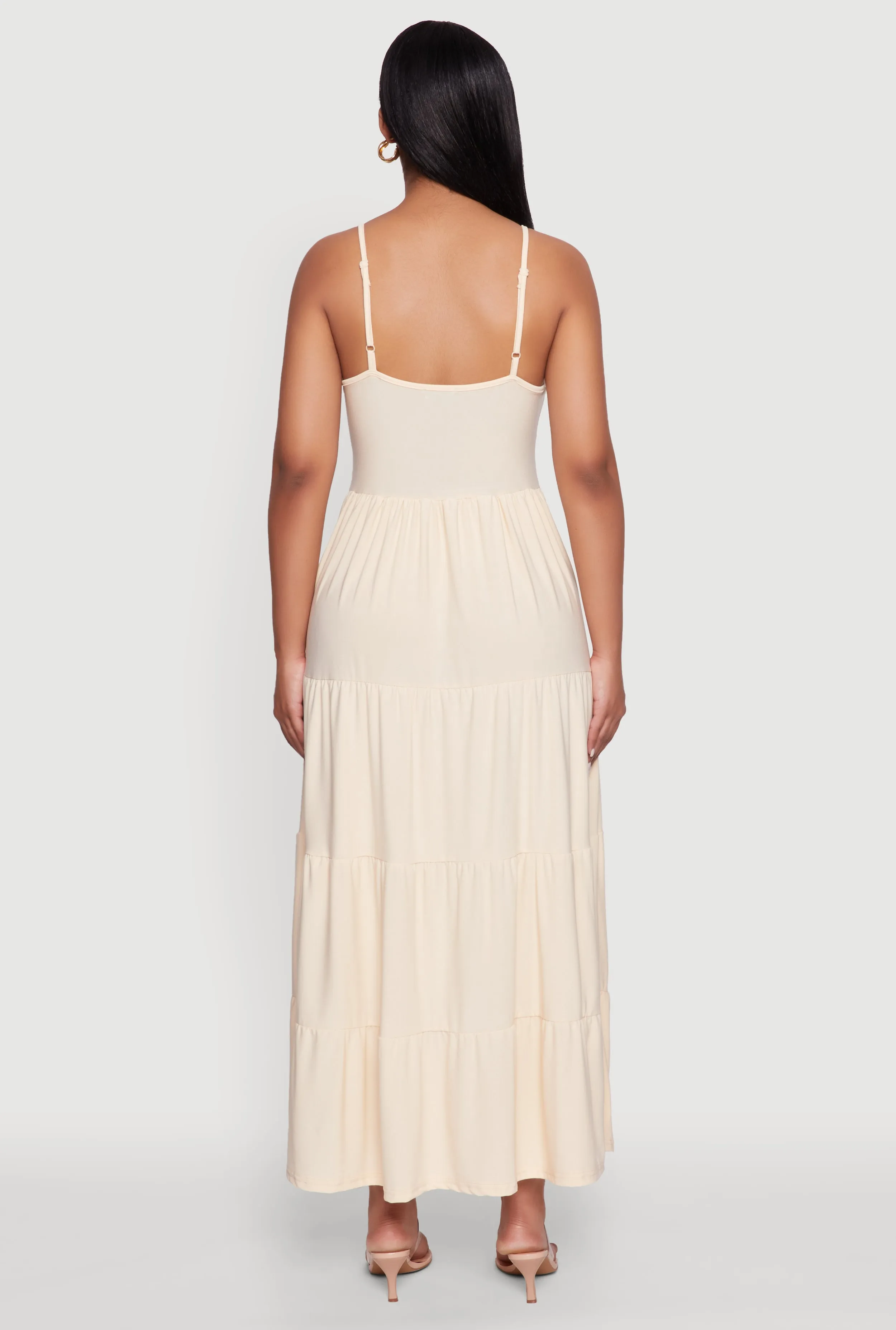 Scoop Neck Tiered Maxi Sundress sold by Rainbow product image thumbnail 5