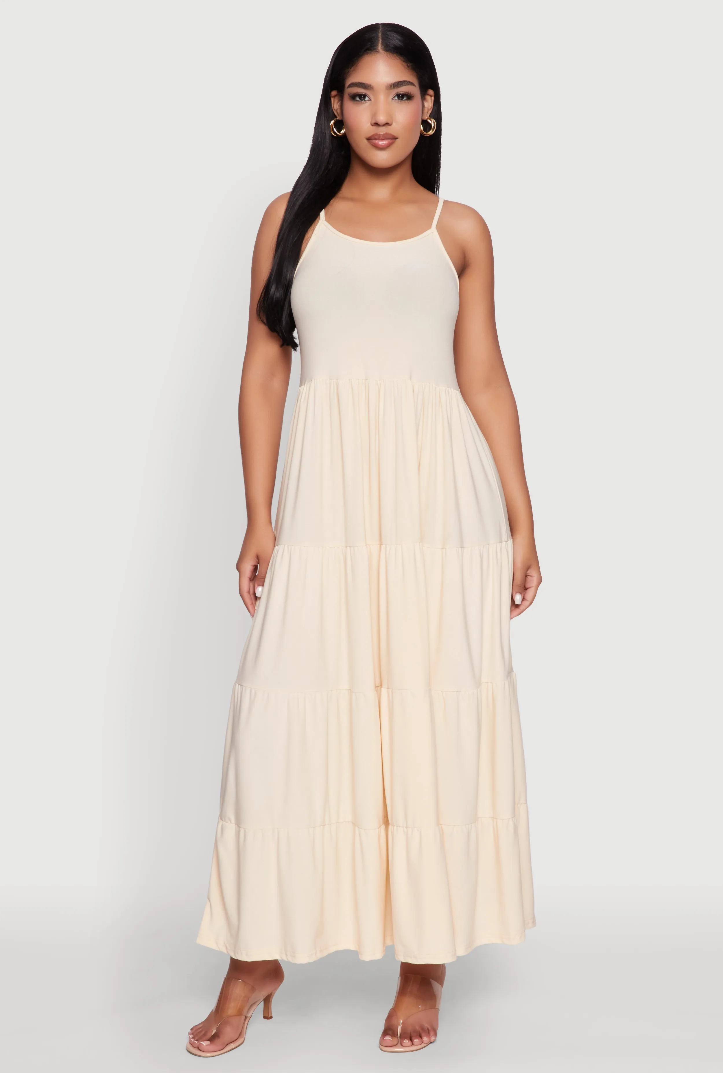 Scoop Neck Tiered Maxi Sundress sold by Rainbow product image thumbnail 2