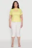 Plus Size Cut Out Detail Short Sleeve Top sold by Rainbow