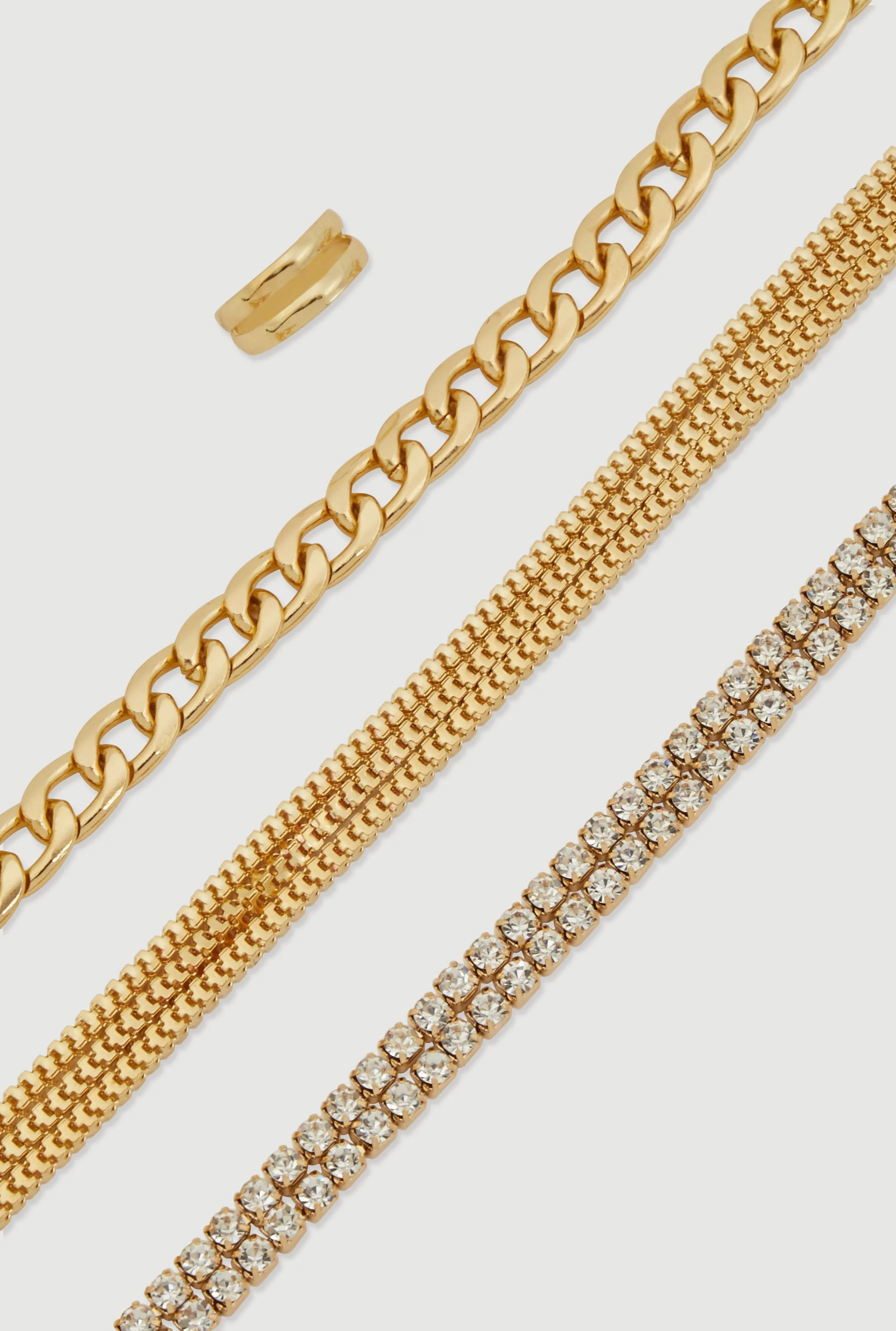 Chain Anklet Trio with Toe Ring sold by Rainbow