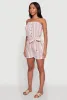 Striped Tie Waist Belted Cargo Pocket Romper sold by Rainbow
