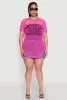 Plus Size Brooklyn College League Fishnet Top sold by Rainbow