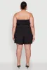 Plus Size Gauze Knit Ruffle Overlay Romper sold by Rainbow