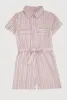 Girls Striped Button Front Romper sold by Rainbow