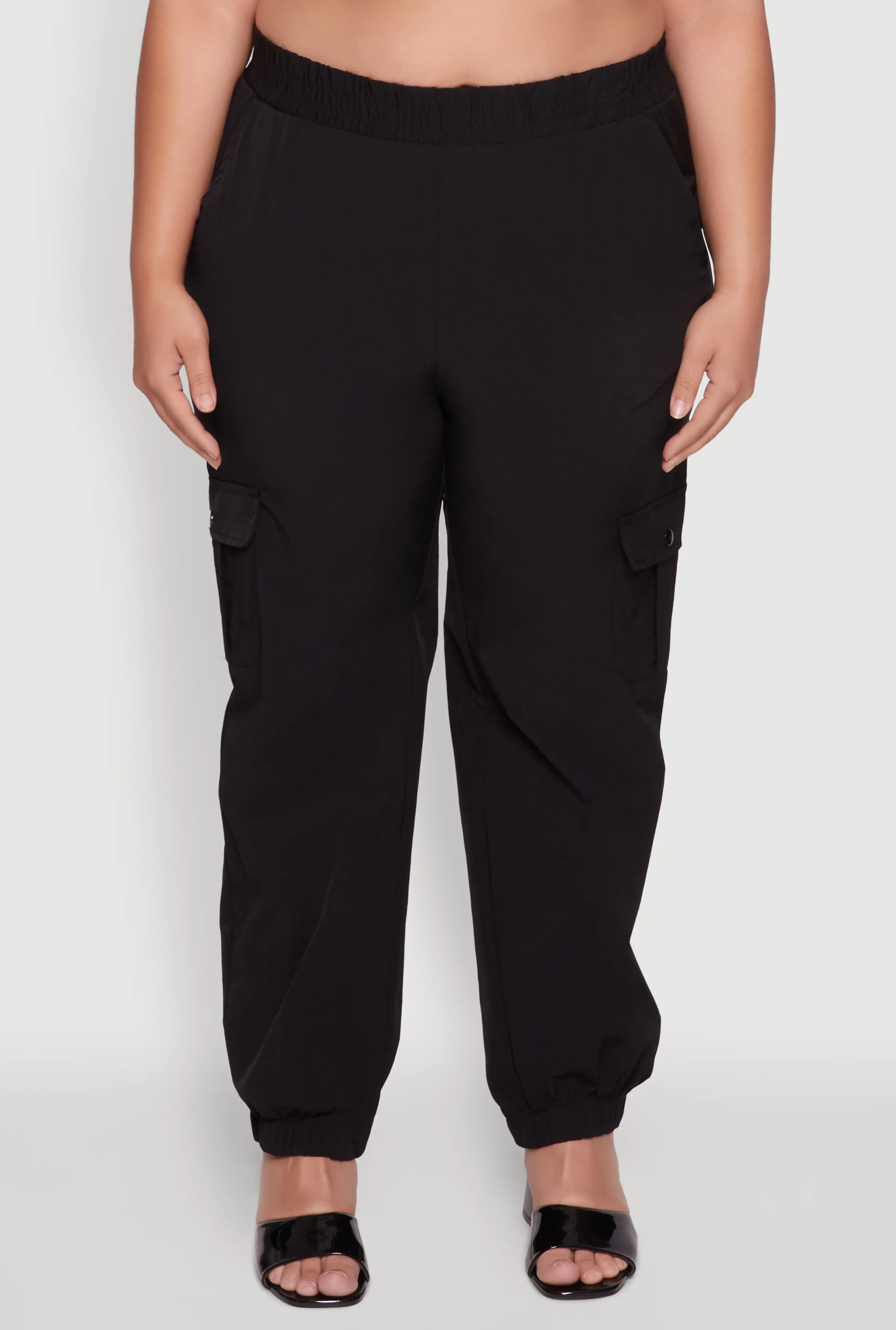 Plus Size Nylon Cargo Joggers sold by Rainbow product image thumbnail 3