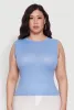 Plus Size Rib Knit Crew Neck Tank Top sold by Rainbow