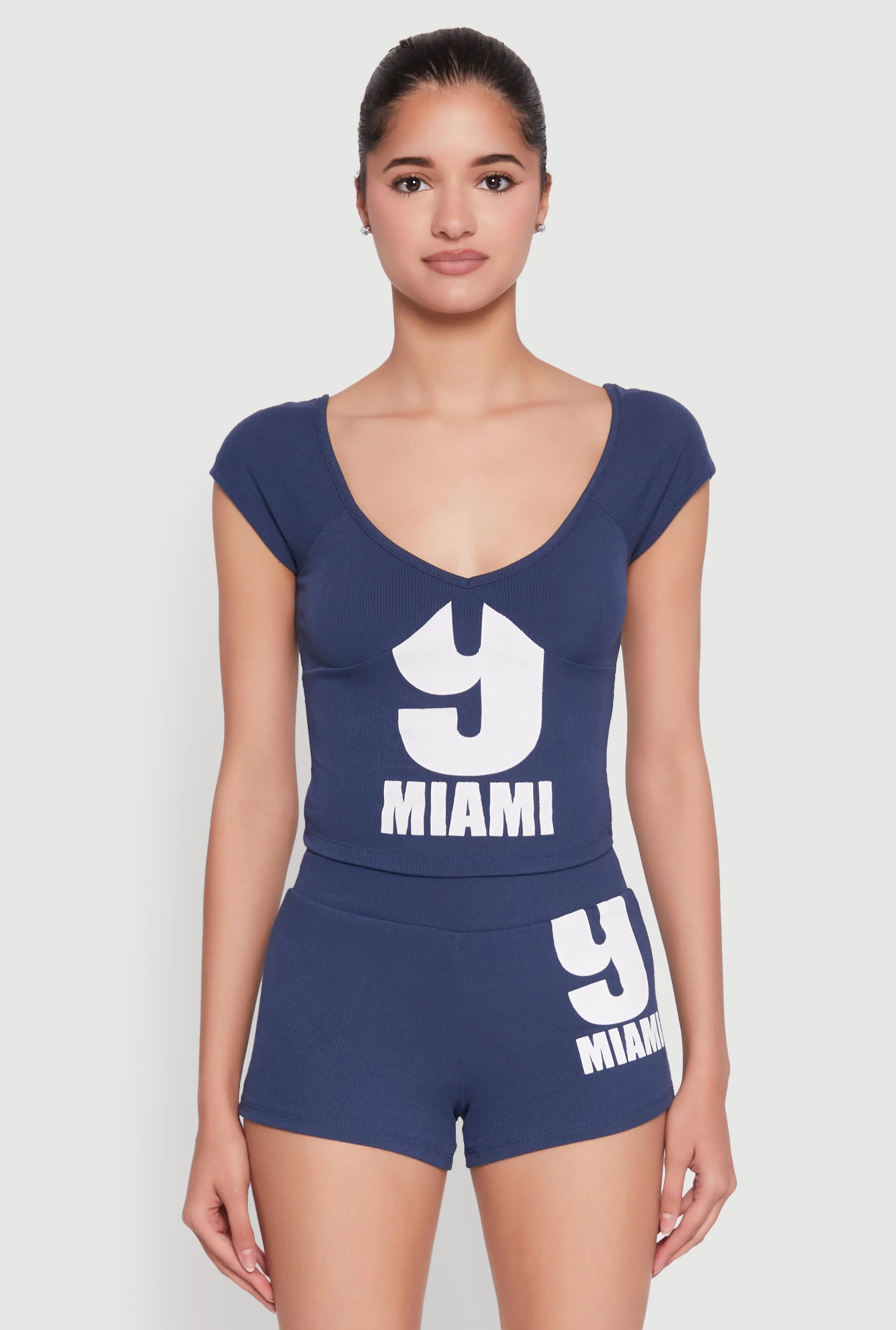 9 Miami Graphic Top sold by Rainbow