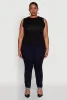 Plus Size Rib Knit Crew Neck Tank Top sold by Rainbow
