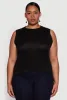 Plus Size Rib Knit Crew Neck Tank Top sold by Rainbow