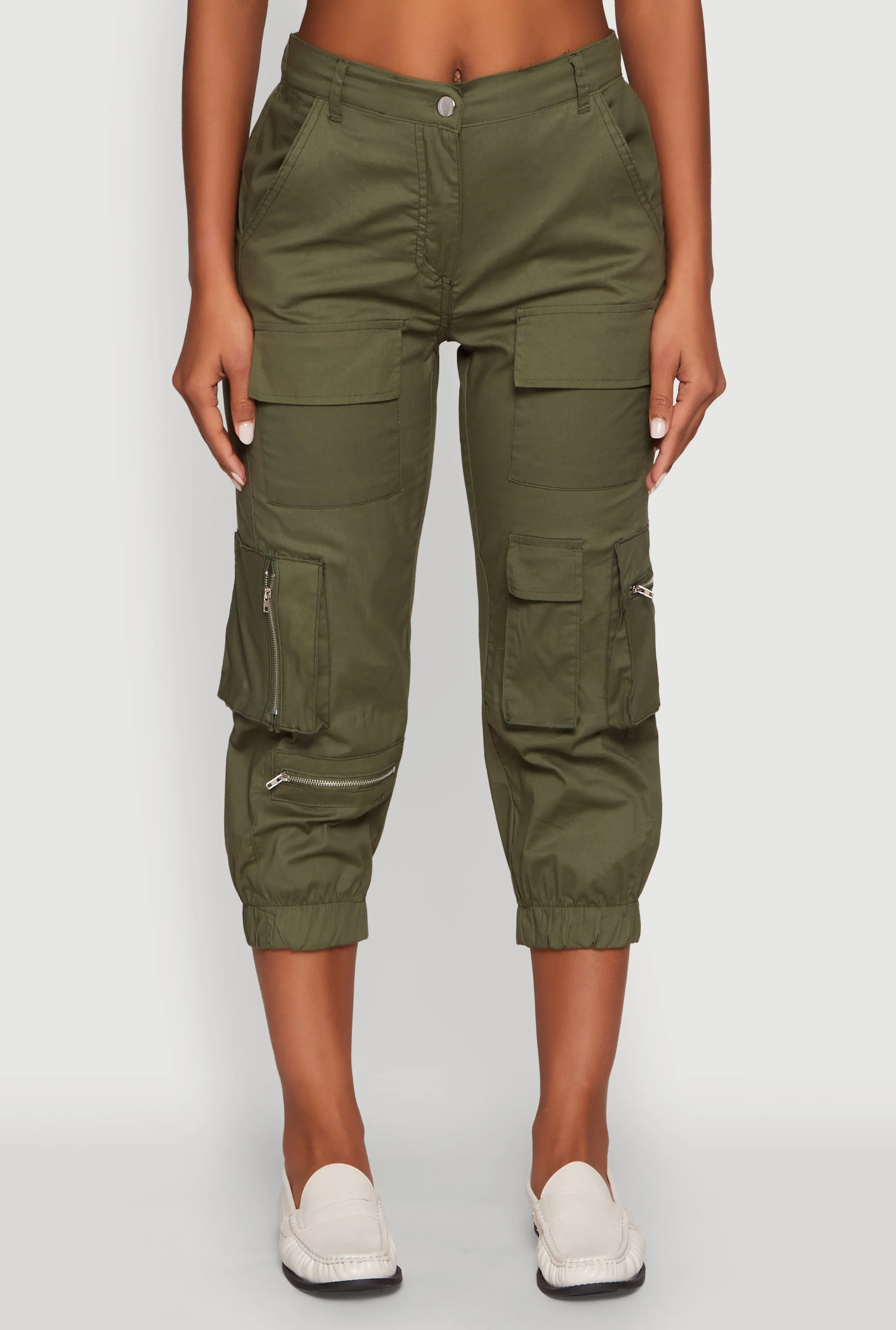 Zip Detail Capri Cargo Pants sold by Rainbow product image thumbnail 5