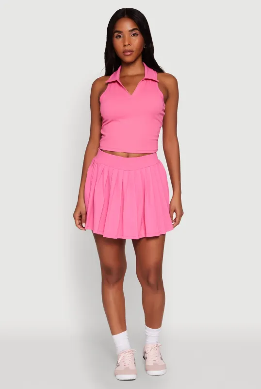 Wide Waist Band Pleated Skort sold by Rainbow