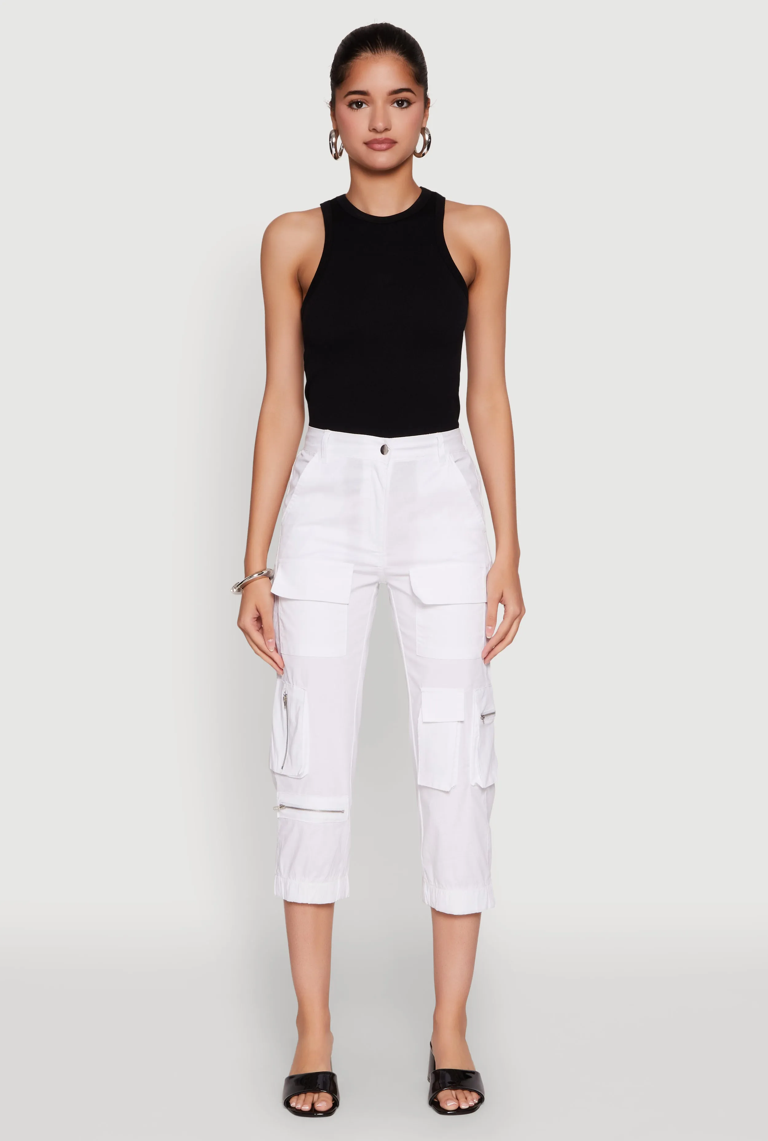 Zip Detail Capri Cargo Pants sold by Rainbow product image thumbnail 2