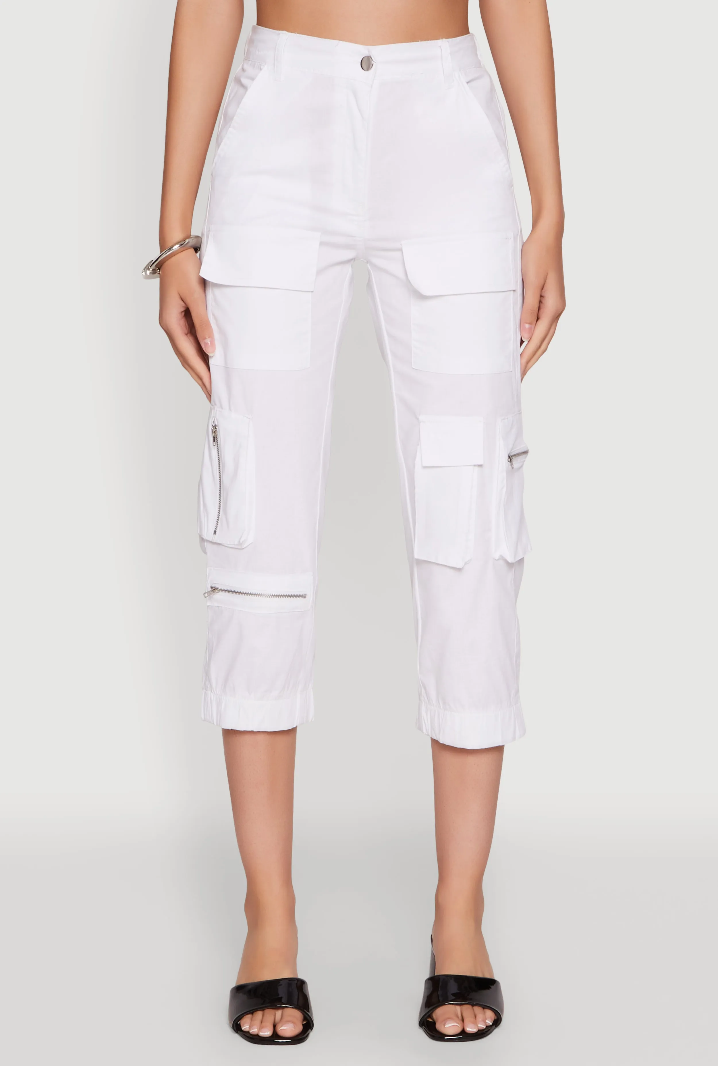Zip Detail Capri Cargo Pants sold by Rainbow product image thumbnail 5