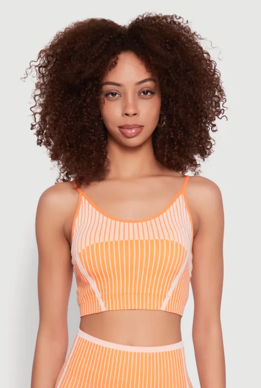 Seamless Color Block Striped Cropped Cami sold by Rainbow