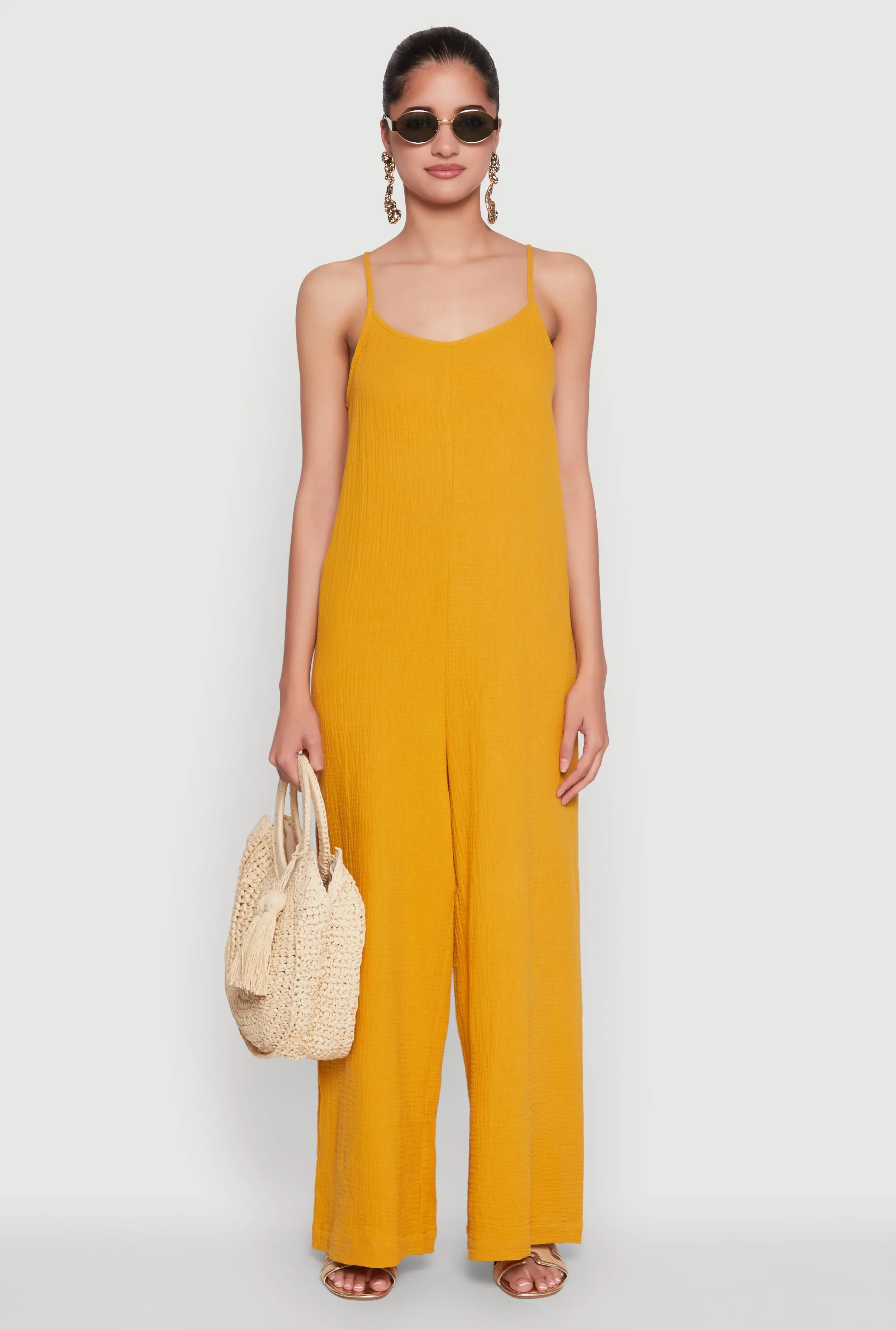 Gauze Knit Wide Leg Jumpsuit sold by Rainbow product image thumbnail 2