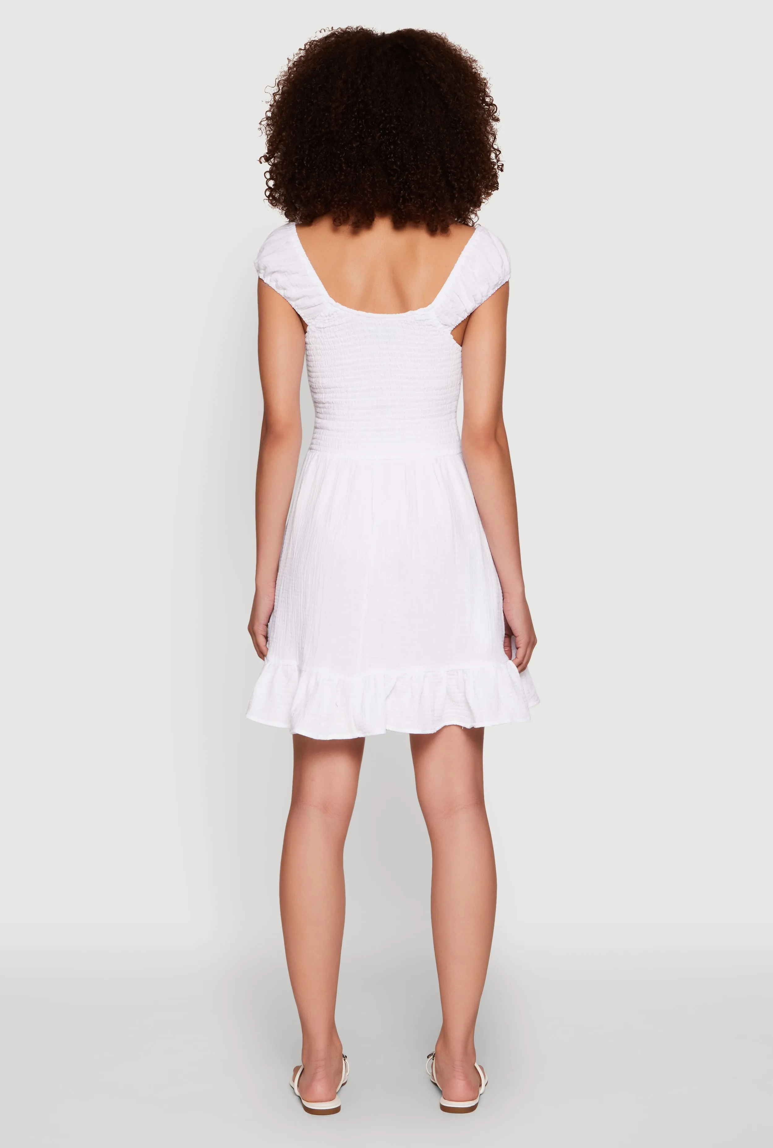 Gauze Knit Smocked Skater Dress sold by Rainbow product image thumbnail 5