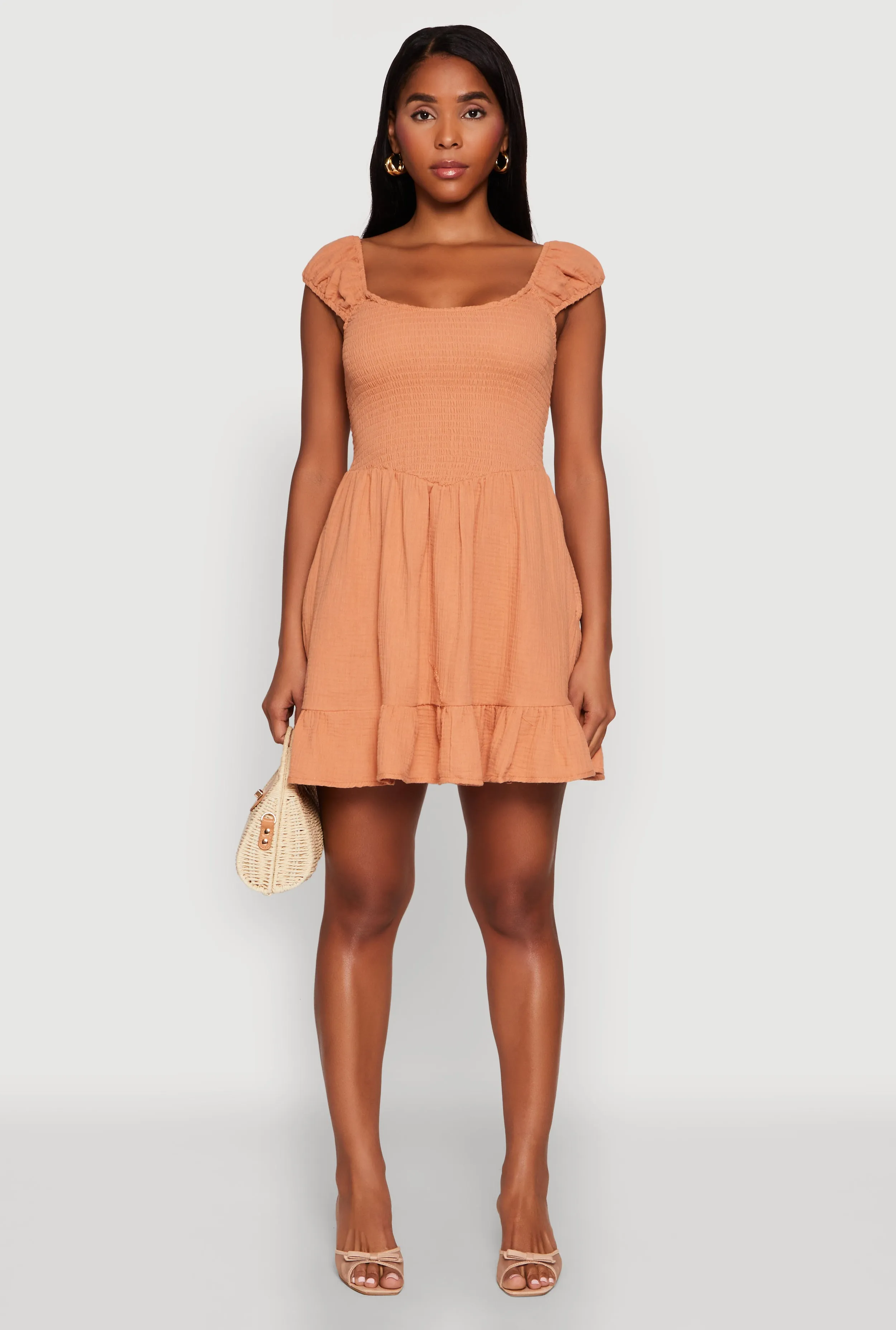 Gauze Knit Smocked Skater Dress sold by Rainbow product image thumbnail 2