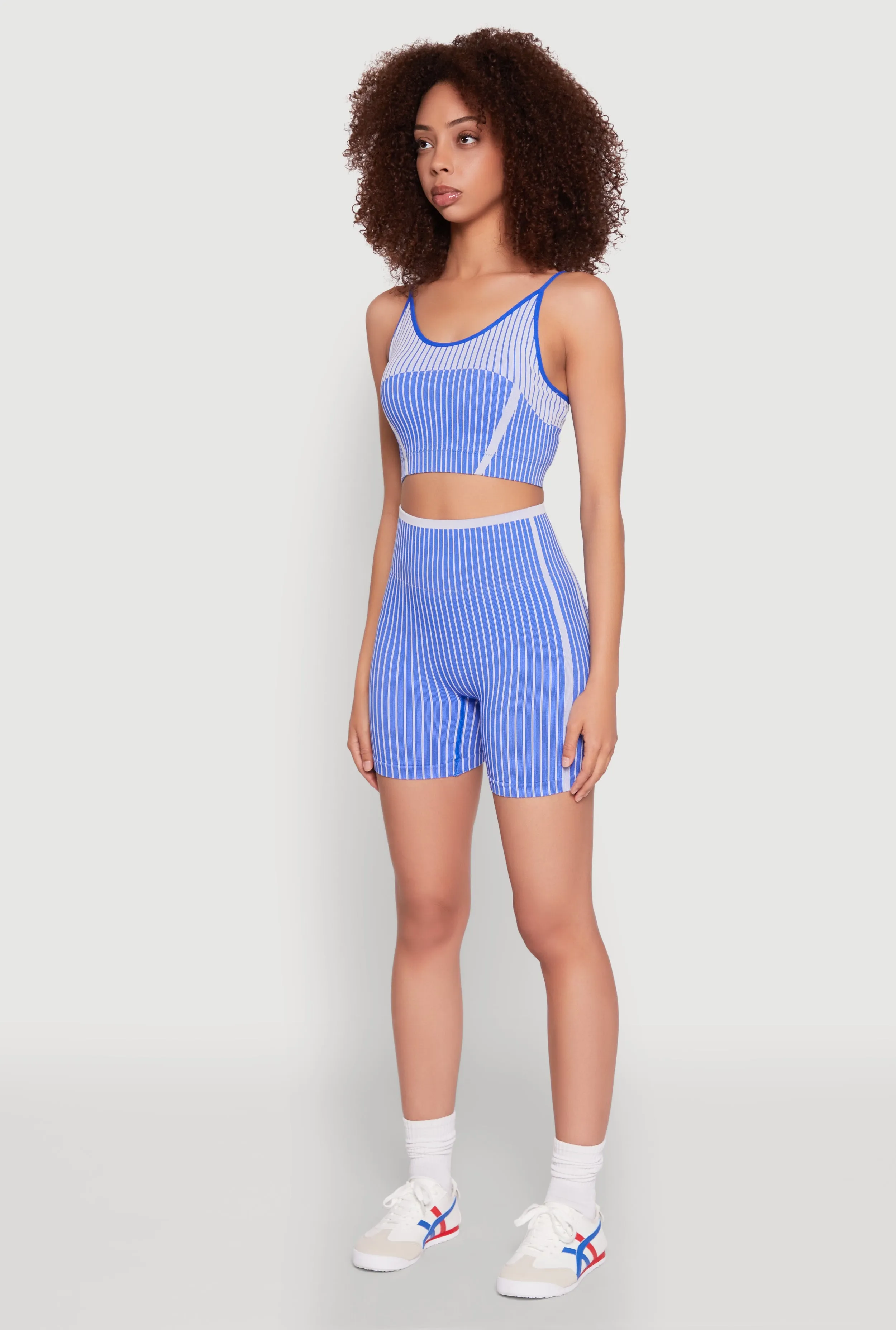 Seamless Color Block Striped Cropped Cami sold by Rainbow product image thumbnail 5