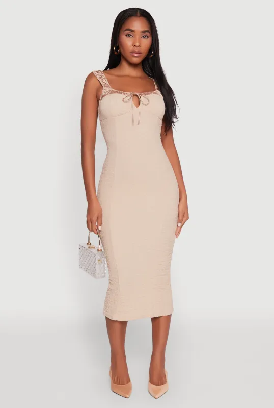 Iris Two Tone Tie Front Tank Dress sold by Rainbow