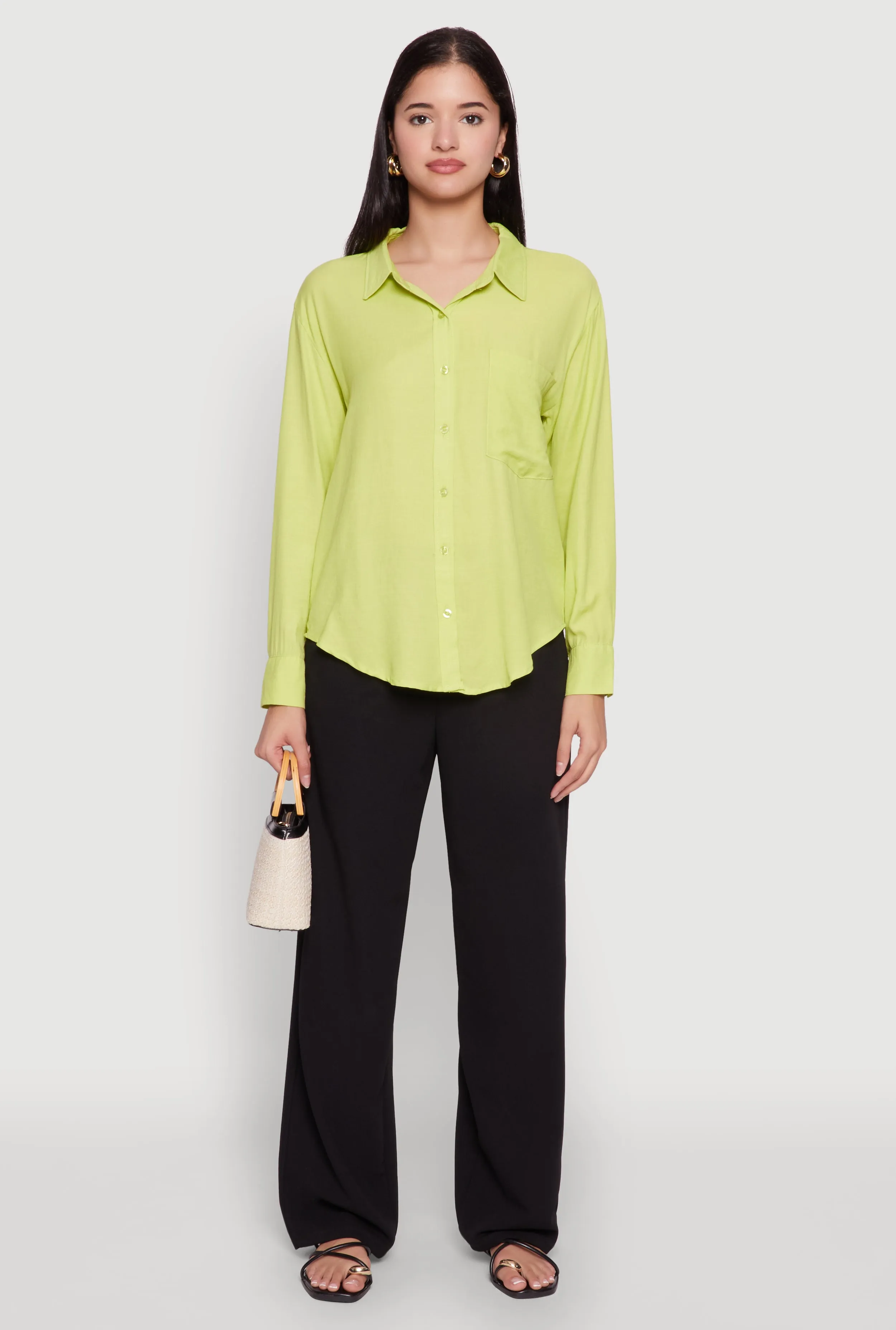 Iris Gauze Knit Button Front Shirt sold by Rainbow product image thumbnail 3