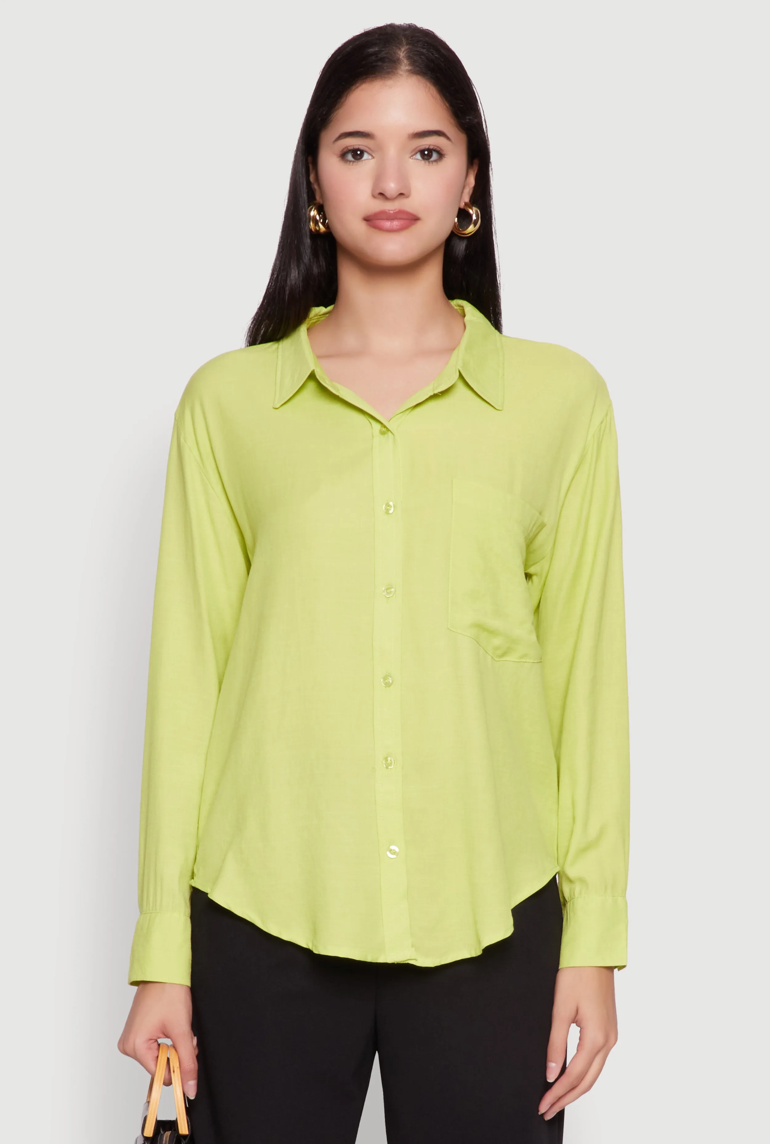 Iris Gauze Knit Button Front Shirt sold by Rainbow product image thumbnail 2