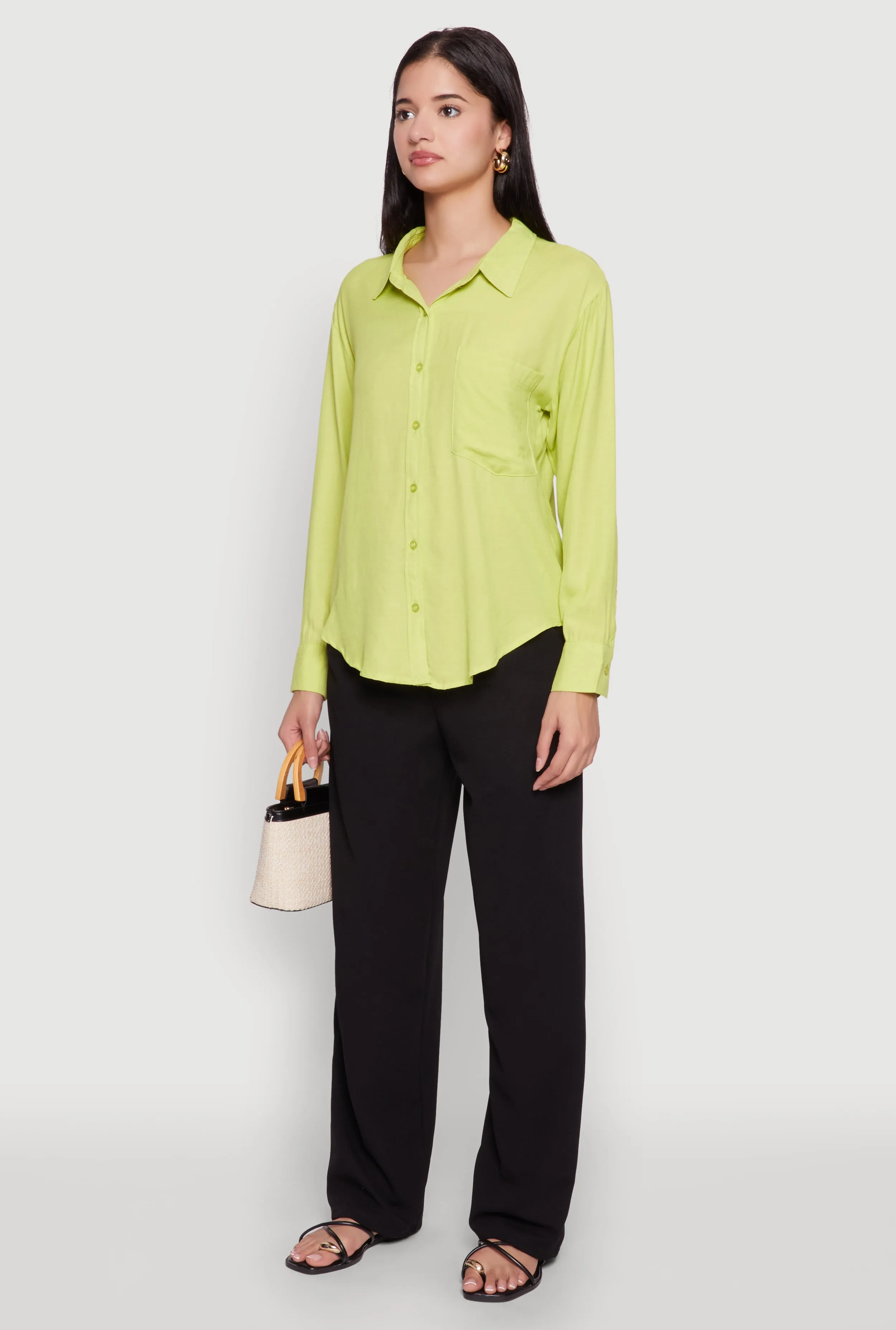 Iris Gauze Knit Button Front Shirt sold by Rainbow product image thumbnail 5