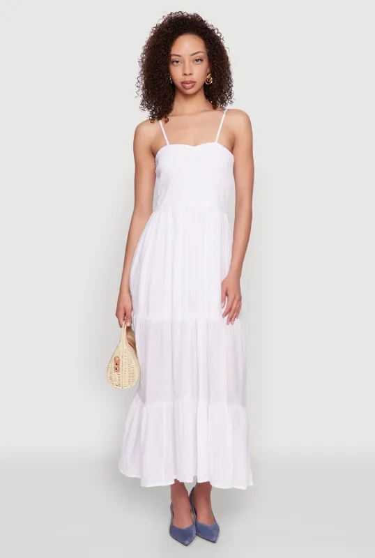 Smocked Tiered Maxi Sundress sold by Rainbow