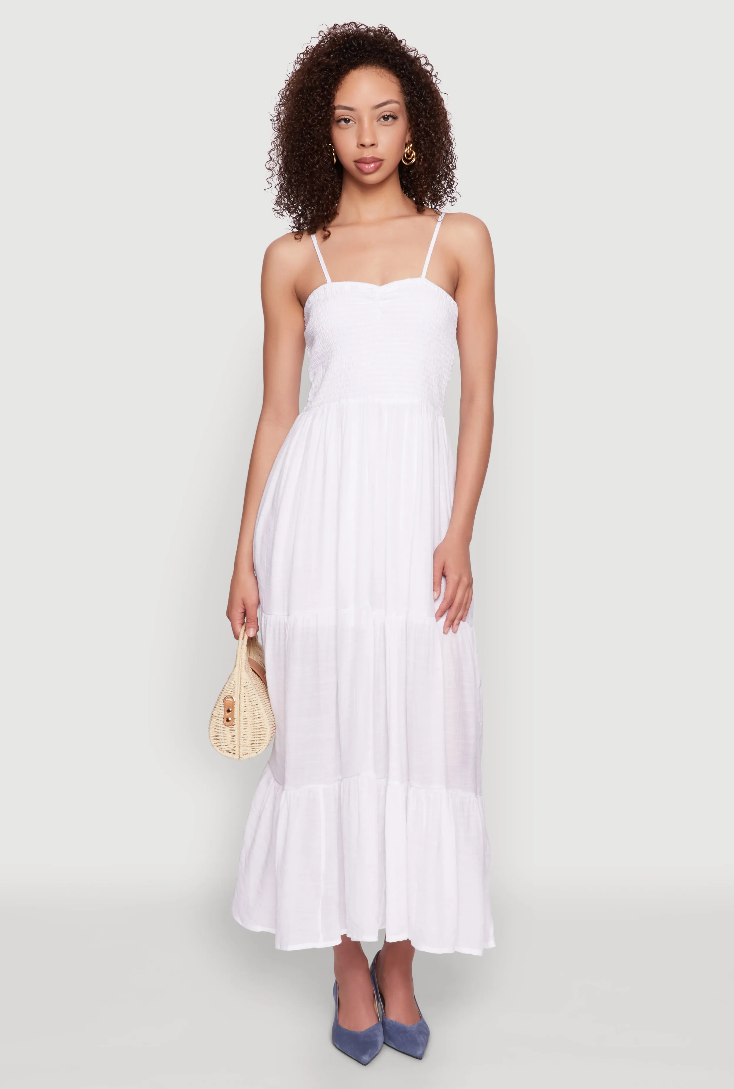 Smocked Tiered Maxi Sundress sold by Rainbow