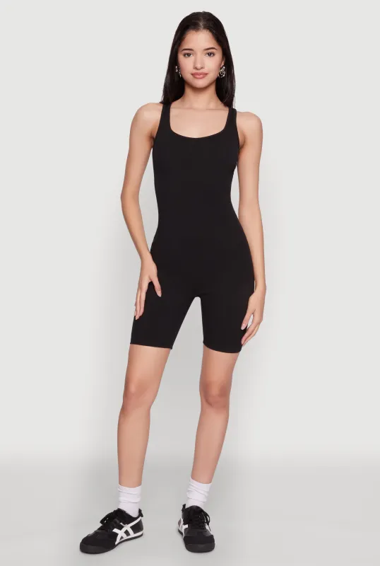 Iris Rib Knit Biker Romper sold by Rainbow