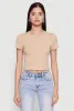 Cropped Short Sleeve Crew Neck Tee sold by Rainbow