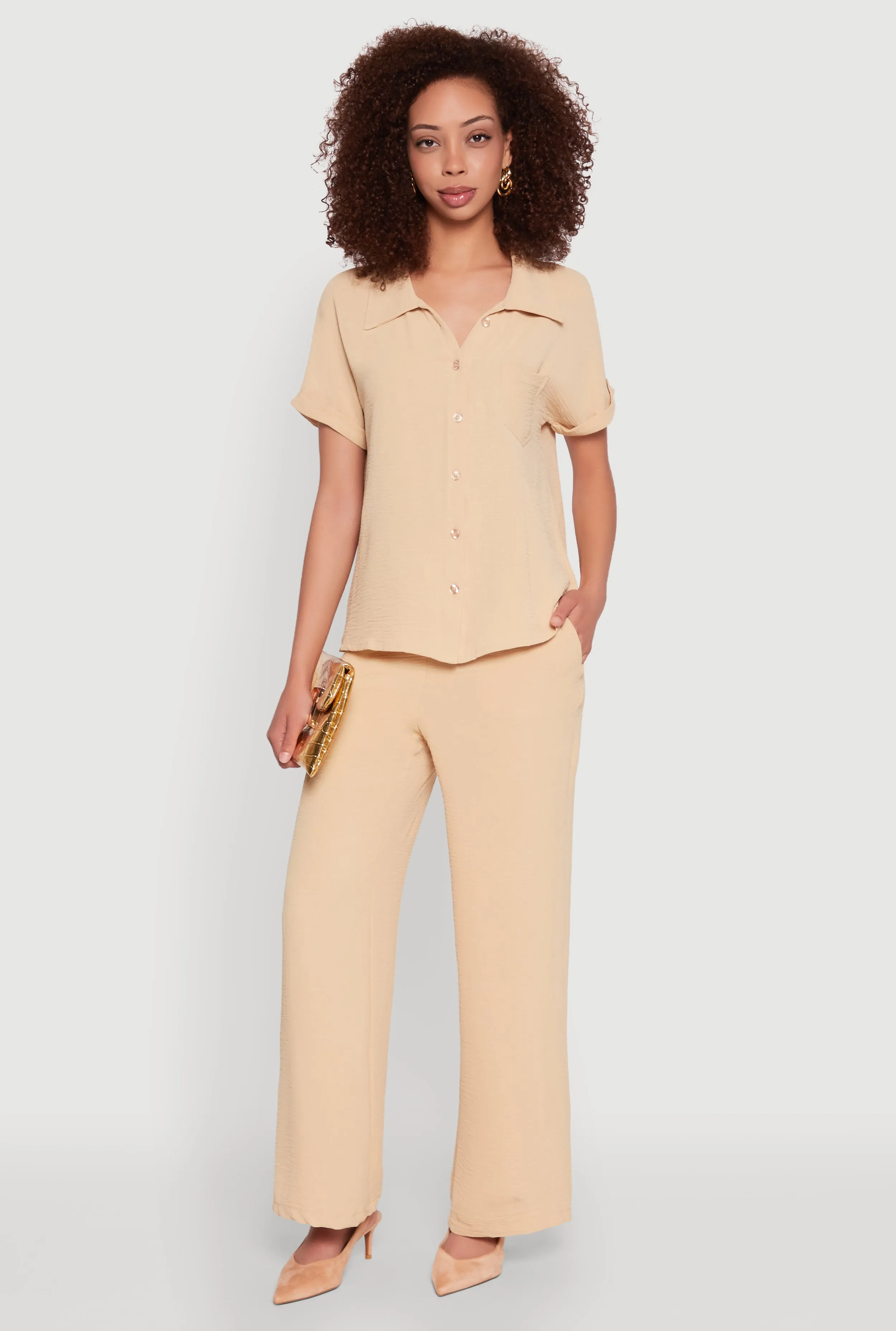 Airy Pull On Dress Pants sold by Rainbow