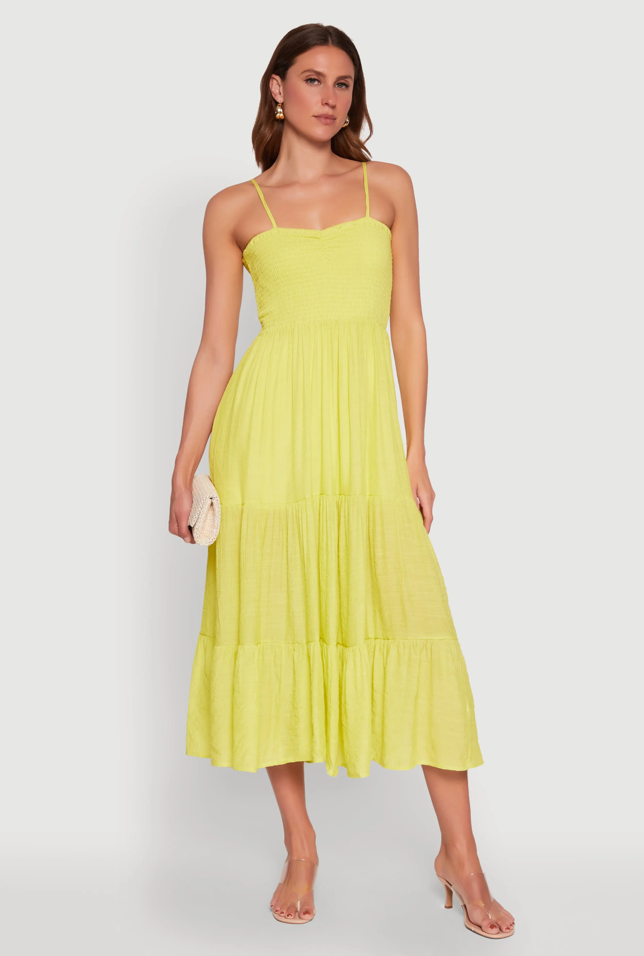 Smocked Tiered Maxi Sundress sold by Rainbow