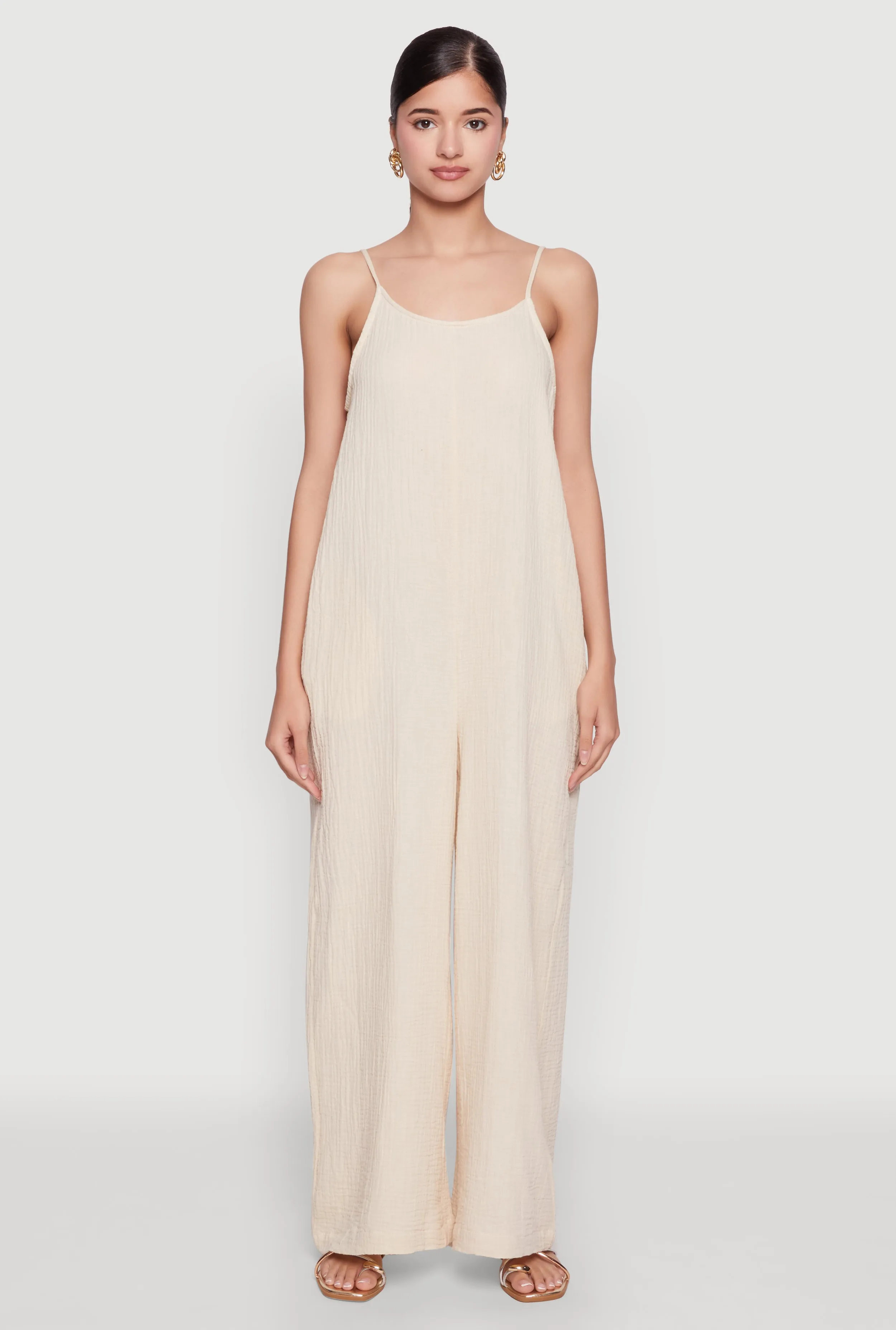 Gauze Knit Wide Leg Jumpsuit sold by Rainbow product image thumbnail 2