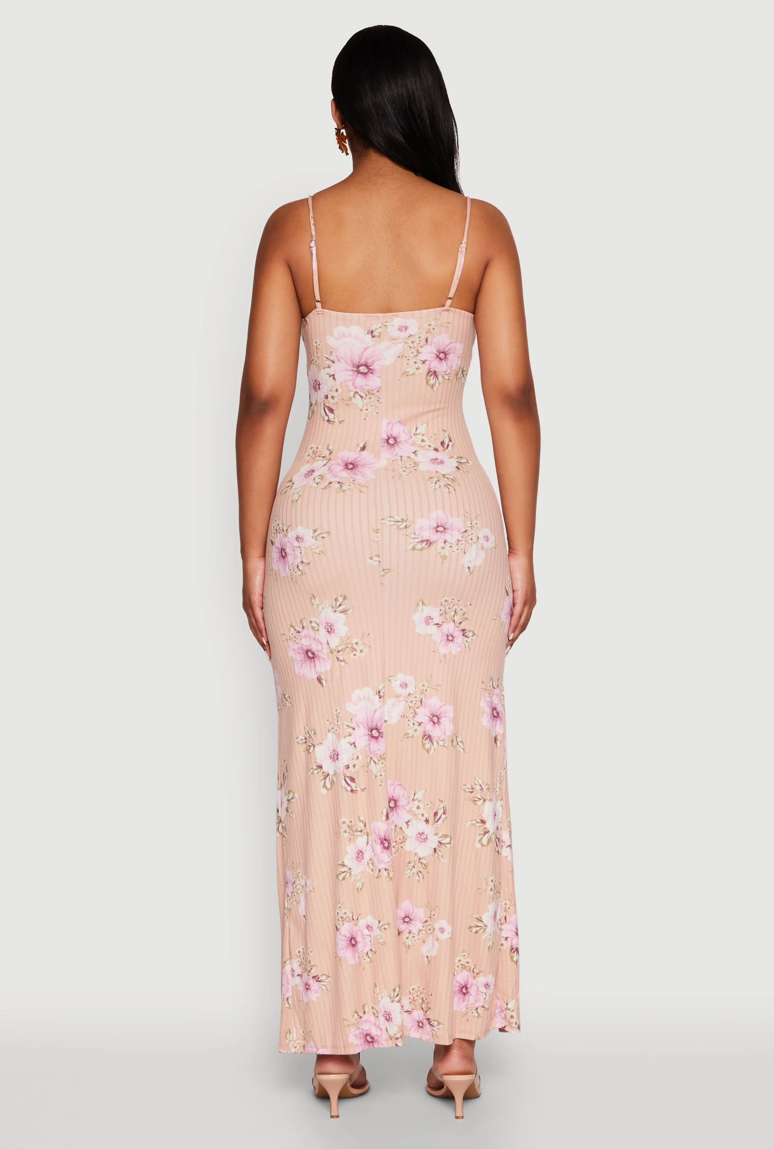 Floral Print Tie Front Cami Maxi Dress sold by Rainbow product image thumbnail 5