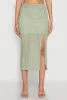 Lined Textured Knit Side Slit Skirt sold by Rainbow