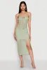 Lined Textured Knit Side Slit Skirt sold by Rainbow