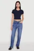 Cropped Short Sleeve Crew Neck Tee sold by Rainbow