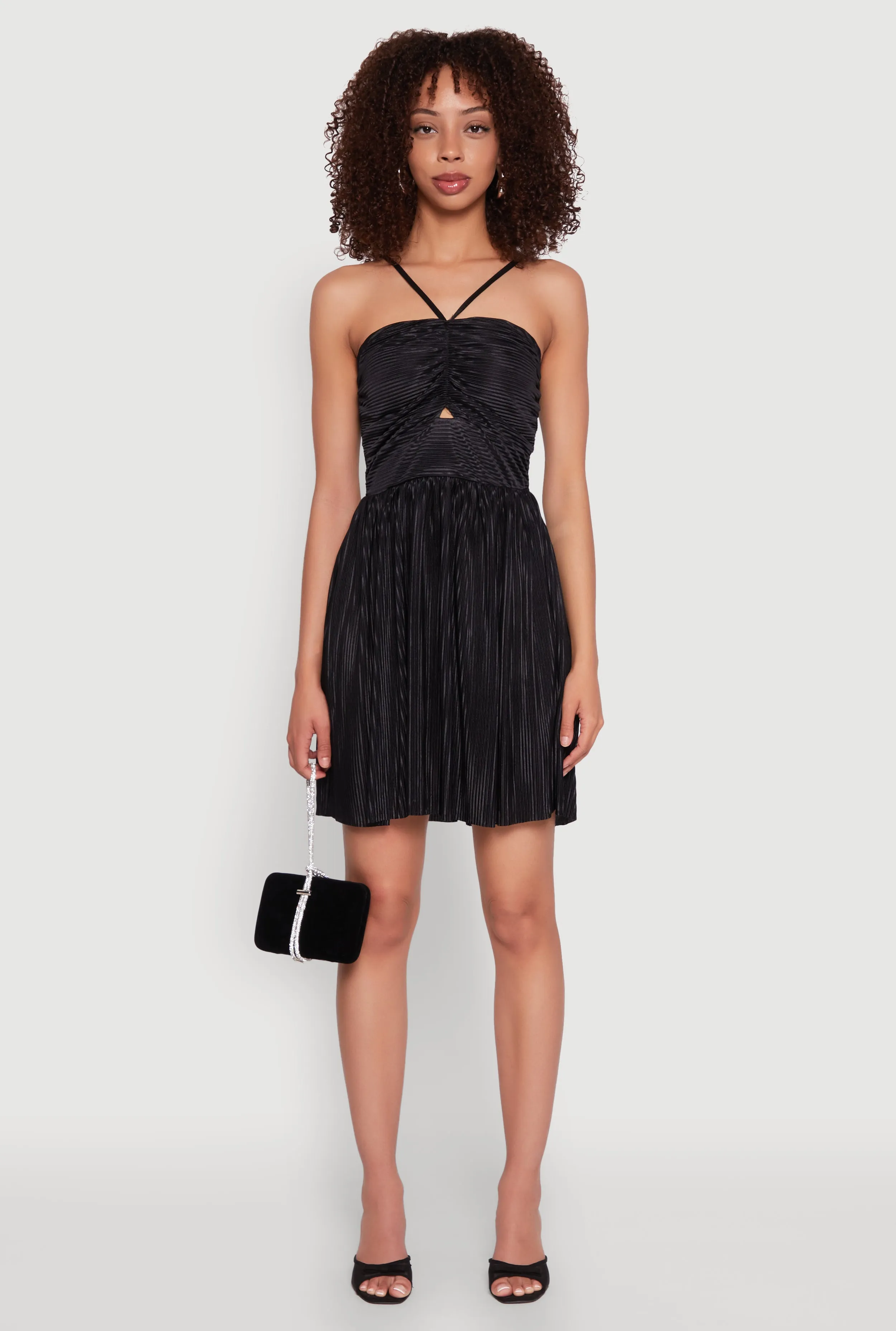 Plisse Keyhole Skater Dress sold by Rainbow