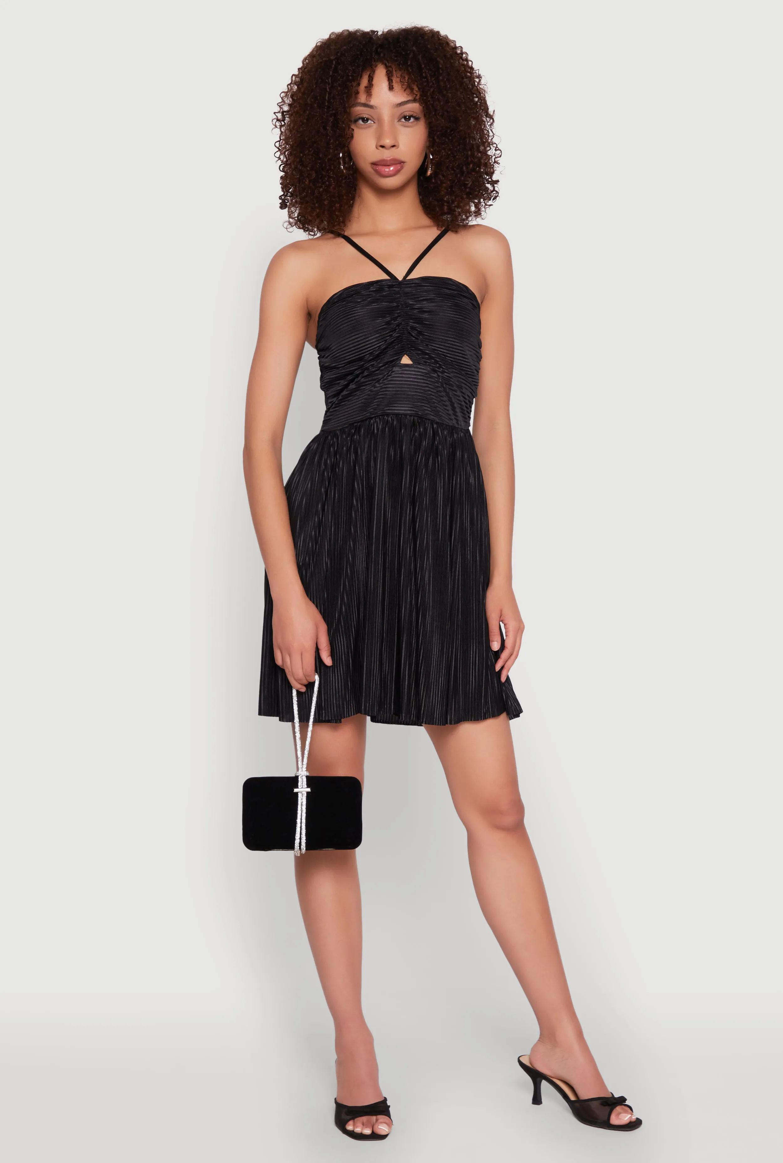 Plisse Keyhole Skater Dress sold by Rainbow product image thumbnail 2