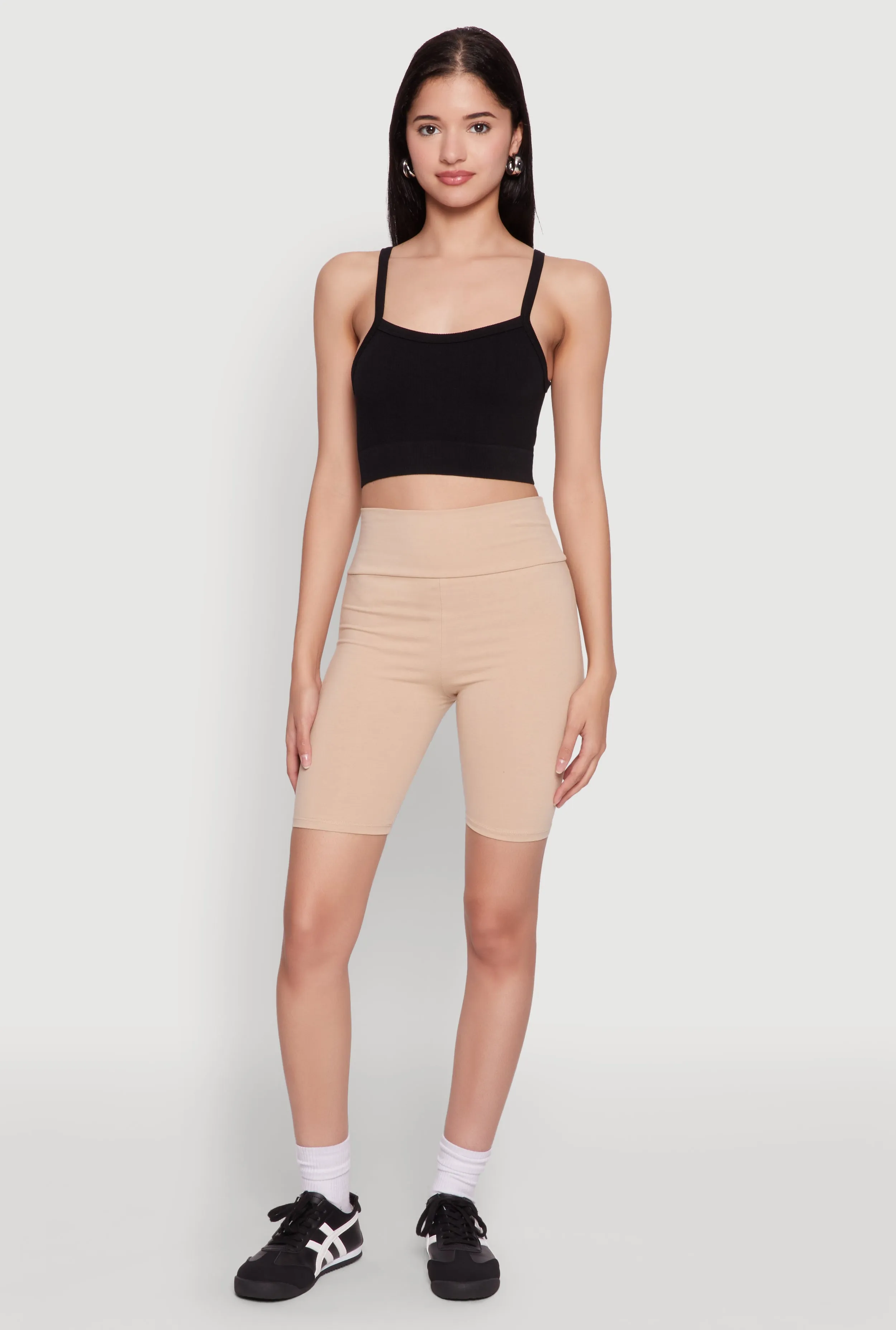 Cotton Wide Waistband Biker Shorts sold by Rainbow