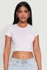 Cropped Short Sleeve Crew Neck Tee sold by Rainbow