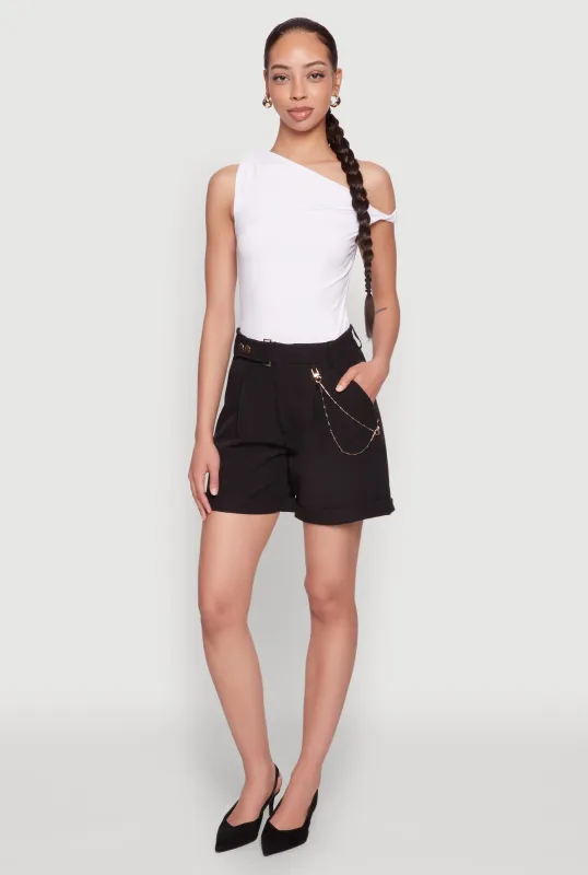 Chain Detail Tailored Shorts sold by Rainbow